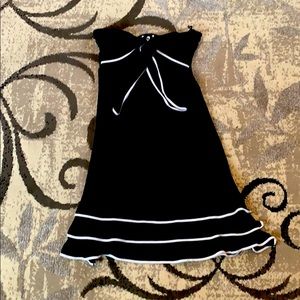 Black strapless dress